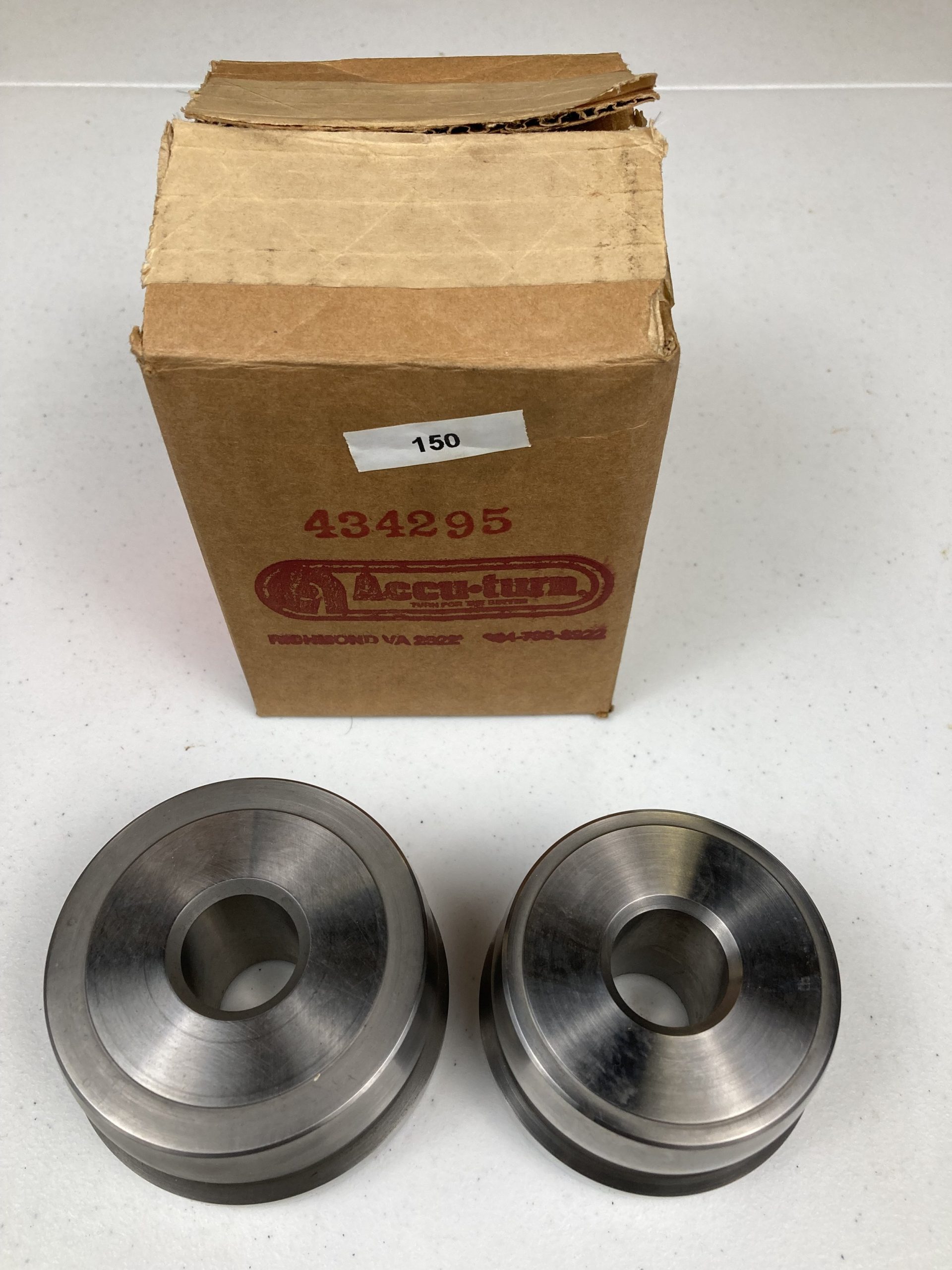 434295 Accu-turn New Truck Double Taper 

Set Retail $337.00 

Now Only $225.00

Includes: Truck Double Taper Adapter  2.840"-3.195" (73-81 mm)

Truck Double Taper Adapter  3.190"-3.560" (81-90 mm)

- Call To Order - 910-329-0731 

- ALL SALES ARE FI